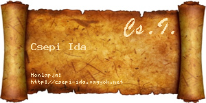 Csepi Ida névjegykártya