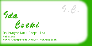 ida csepi business card